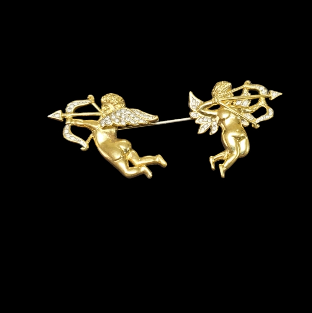 Vtg. Cupid Cherub Brooch